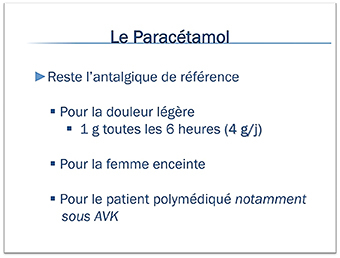 Indications principales et posologie du paracétamol