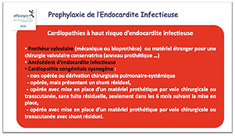 Prophylaxie de l’endocardite infectieuse à haut risque