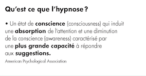 Qu'est ce que l'hypnose ?